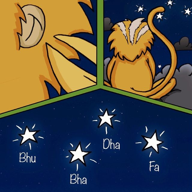 Grandfather Sisil looks up at four bright stars.